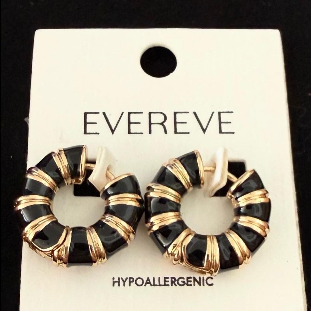 Evereve Black and Gold Wrapped Earrings